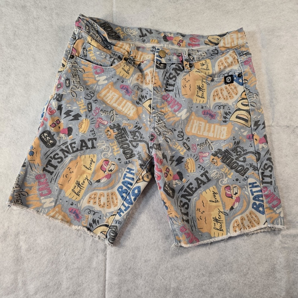 Born Primitive The Buttery Bros Men's Spellout Party 5 Pocket Shorts Size Medium